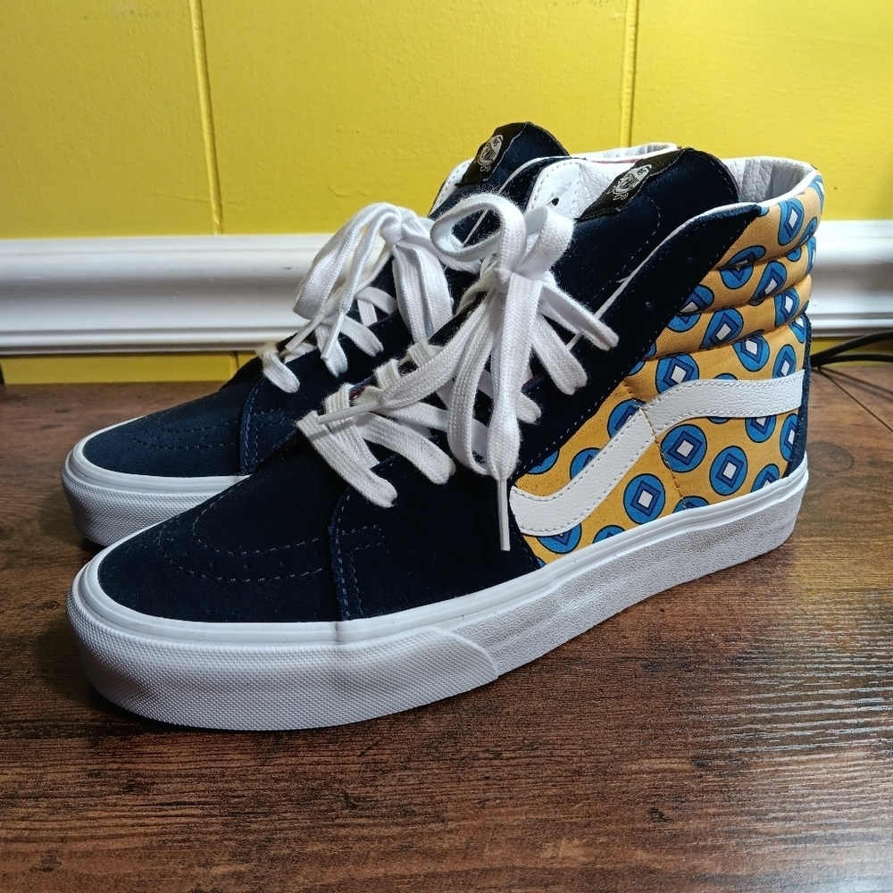 Vans Shoes Mens 7.5 Womens 9 Sk8-Hi Tie Print Suede Canvas Skateboarding - Picture 4 of 10